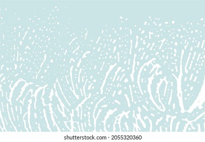 Grunge textura. Trato áspero azul de angustia. Completo fondo. Textura de grifo sucio y ruidoso. Increíble superficie artística. Ilustración vectorial.