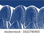 Grunge texture. Distress indigo rough trace. Energetic background. Noise dirty grunge texture. Perfect artistic surface. Vector illustration.