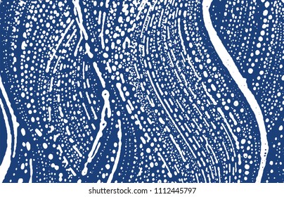 Grunge texture. Distress indigo rough trace. Exquisite background. Noise dirty grunge texture. Fascinating artistic surface. Vector illustration.