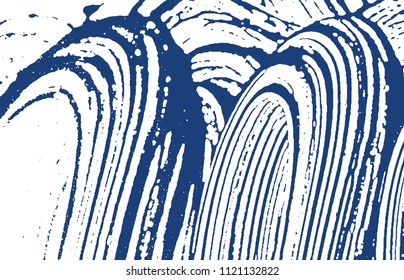 Grunge texture. Distress indigo rough trace. Delicate background. Noise dirty grunge texture. Stylish artistic surface. Vector illustration.