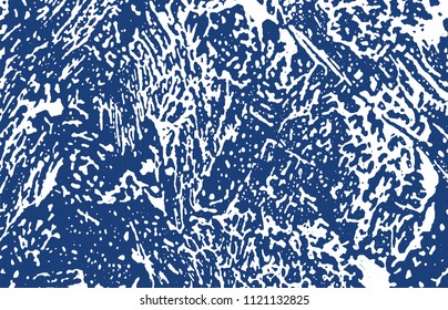 Grunge texture. Distress indigo rough trace. Extraordinary background. Noise dirty grunge texture. Amazing artistic surface. Vector illustration.