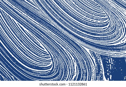 Grunge texture. Distress indigo rough trace. Exceptional background. Noise dirty grunge texture. Breathtaking artistic surface. Vector illustration.