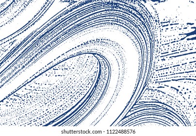 Grunge texture. Distress indigo rough trace. Ecstatic background. Noise dirty grunge texture. Classy artistic surface. Vector illustration.