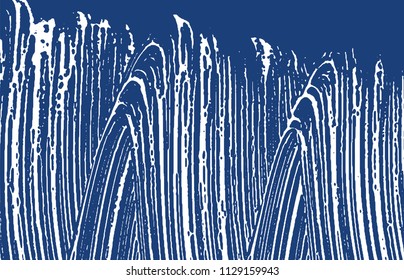 Grunge texture. Distress indigo rough trace. Excellent background. Noise dirty grunge texture. Dramatic artistic surface. Vector illustration.