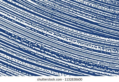 Grunge texture. Distress indigo rough trace. Eminent background. Noise dirty grunge texture. Likable artistic surface. Vector illustration.