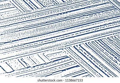 Grunge texture. Distress indigo rough trace. Enchanting background. Noise dirty grunge texture. Bizarre artistic surface. Vector illustration.