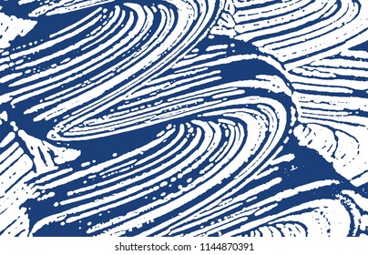 Grunge texture. Distress indigo rough trace. Delightful background. Noise dirty grunge texture. Amusing artistic surface. Vector illustration.