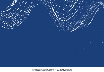 Grunge texture. Distress indigo rough trace. Exotic background. Noise dirty grunge texture. Uncommon artistic surface. Vector illustration.