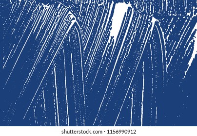 Grunge texture. Distress indigo rough trace. Exceptional background. Noise dirty grunge texture. Original artistic surface. Vector illustration.