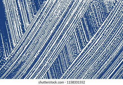Grunge texture. Distress indigo rough trace. Extraordinary background. Noise dirty grunge texture. Classy artistic surface. Vector illustration.