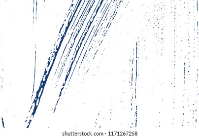 Grunge texture. Distress indigo rough trace. Dramatic background. Noise dirty grunge texture. Uncommon artistic surface. Vector illustration.