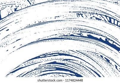 Grunge texture. Distress indigo rough trace. Dramatic background. Noise dirty grunge texture. Original artistic surface. Vector illustration.