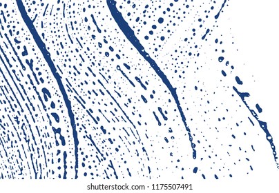 Grunge texture. Distress indigo rough trace. Eminent background. Noise dirty grunge texture. Energetic artistic surface. Vector illustration.