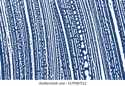 Grunge texture. Distress indigo rough trace. Exquisite background. Noise dirty grunge texture. Popular artistic surface. Vector illustration.
