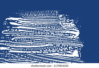 Grunge texture. Distress indigo rough trace. Exotic background. Noise dirty grunge texture. Outstanding artistic surface. Vector illustration.