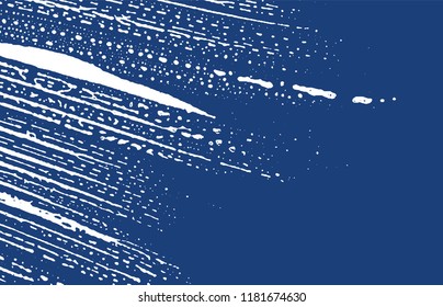 Grunge texture. Distress indigo rough trace. Extra background. Noise dirty grunge texture. Beauteous artistic surface. Vector illustration.