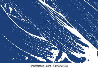 Grunge texture. Distress indigo rough trace. Energetic background. Noise dirty grunge texture. Rare artistic surface. Vector illustration.