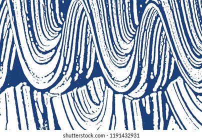 Grunge texture. Distress indigo rough trace. Delicate background. Noise dirty grunge texture. Terrific artistic surface. Vector illustration.