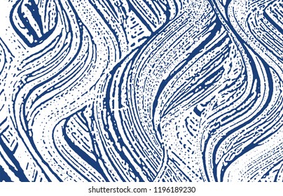 Grunge texture. Distress indigo rough trace. Elegant background. Noise dirty grunge texture. Actual artistic surface. Vector illustration.