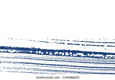 Grunge texture. Distress indigo rough trace. Dramatic background. Noise dirty grunge texture. Beautiful artistic surface. Vector illustration.
