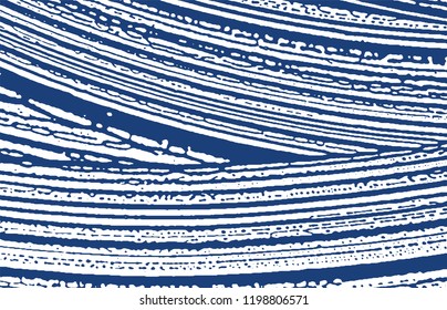 Grunge texture. Distress indigo rough trace. Eminent background. Noise dirty grunge texture. Lively artistic surface. Vector illustration.