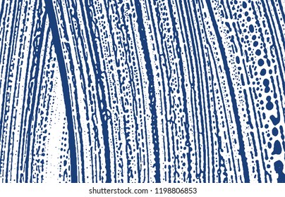 Grunge texture. Distress indigo rough trace. Eminent background. Noise dirty grunge texture. Precious artistic surface. Vector illustration.