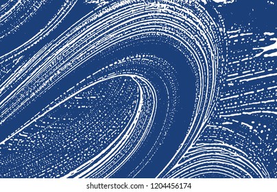 Grunge texture. Distress indigo rough trace. Exceptional background. Noise dirty grunge texture. Awesome artistic surface. Vector illustration.