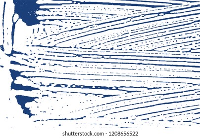 Grunge texture. Distress indigo rough trace. Delightful background. Noise dirty grunge texture. Unequaled artistic surface. Vector illustration.