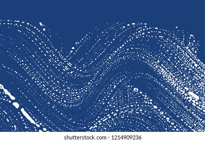 Grunge texture. Distress indigo rough trace. Exotic background. Noise dirty grunge texture. Interesting artistic surface. Vector illustration.