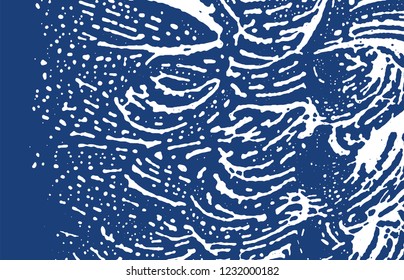 Grunge texture. Distress indigo rough trace. Energetic background. Noise dirty grunge texture. Breathtaking artistic surface. Vector illustration.