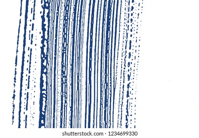 Grunge texture. Distress indigo rough trace. Dramatic background. Noise dirty grunge texture. Bewitching artistic surface. Vector illustration.