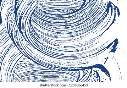 Grunge texture. Distress indigo rough trace. Dramatic background. Noise dirty grunge texture. Graceful artistic surface. Vector illustration.