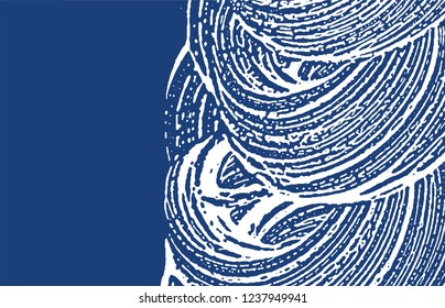 Grunge texture. Distress indigo rough trace. Extra background. Noise dirty grunge texture. Indelible artistic surface. Vector illustration.