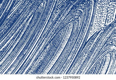 Grunge texture. Distress indigo rough trace. Ecstatic background. Noise dirty grunge texture. Indelible artistic surface. Vector illustration.