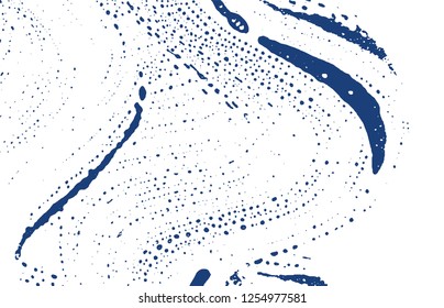 Grunge texture. Distress indigo rough trace. Elegant background. Noise dirty grunge texture. Majestic artistic surface. Vector illustration.