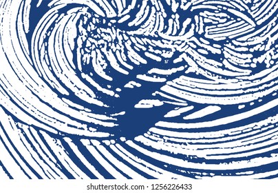 Grunge texture. Distress indigo rough trace. Delicate background. Noise dirty grunge texture. Juicy artistic surface. Vector illustration.