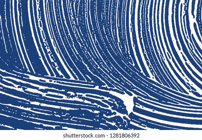 Grunge texture. Distress indigo rough trace. Extraordinary background. Noise dirty grunge texture. Exquisite artistic surface. Vector illustration.