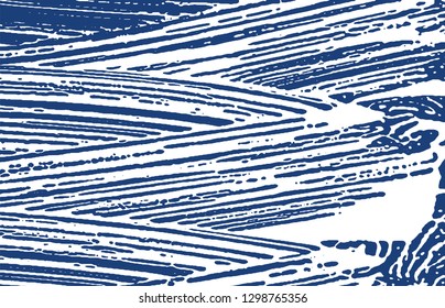 Grunge texture. Distress indigo rough trace. Enchanting background. Noise dirty grunge texture. Posh artistic surface. Vector illustration.
