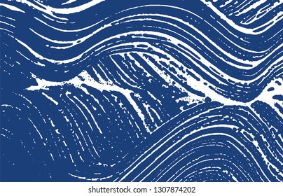 Grunge texture. Distress indigo rough trace. Exceptional background. Noise dirty grunge texture. Ravishing artistic surface. Vector illustration.