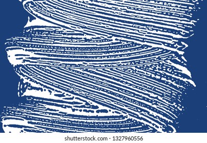 Grunge texture. Distress indigo rough trace. Extra background. Noise dirty grunge texture. Lovely artistic surface. Vector illustration.