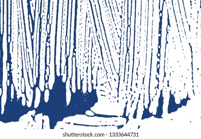 Grunge texture. Distress indigo rough trace. Delightful background. Noise dirty grunge texture. Valuable artistic surface. Vector illustration.