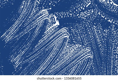 Grunge texture. Distress indigo rough trace. Exceptional background. Noise dirty grunge texture. Pretty artistic surface. Vector illustration.