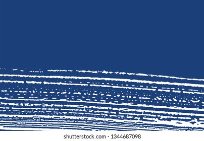 Grunge texture. Distress indigo rough trace. Energetic background. Noise dirty grunge texture. Trending artistic surface. Vector illustration.