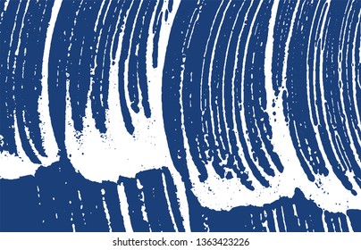 Grunge texture. Distress indigo rough trace. Enchanting background. Noise dirty grunge texture. Favorable artistic surface. Vector illustration.