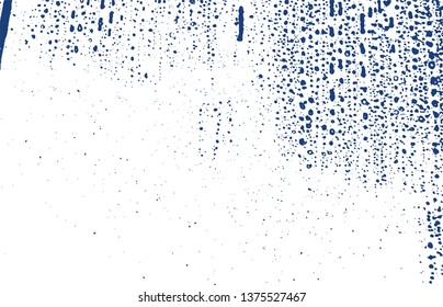 Grunge texture. Distress indigo rough trace. Emotional background. Noise dirty grunge texture. Appealing artistic surface. Vector illustration.