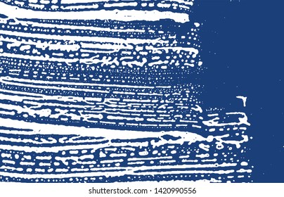 Grunge texture. Distress indigo rough trace. Extra background. Noise dirty grunge texture. Alive artistic surface. Vector illustration.