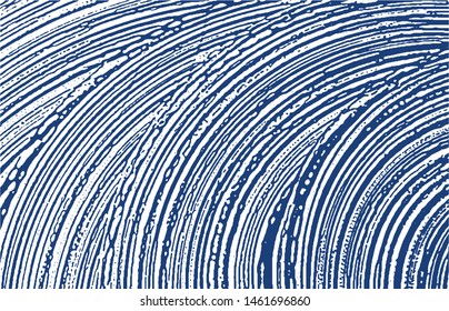Grunge texture. Distress indigo rough trace. Enchanting background. Noise dirty grunge texture. Fascinating artistic surface. Vector illustration.
