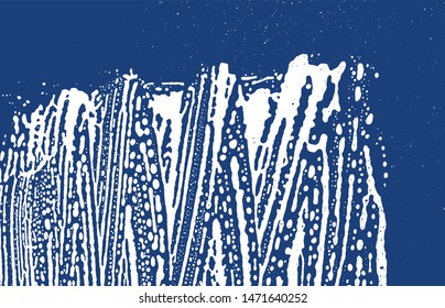 Grunge texture. Distress indigo rough trace. Exotic background. Noise dirty grunge texture. Pleasing artistic surface. Vector illustration.