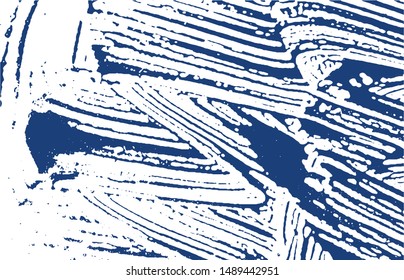 Grunge texture. Distress indigo rough trace. Delightful background. Noise dirty grunge texture. Eminent artistic surface. Vector illustration.