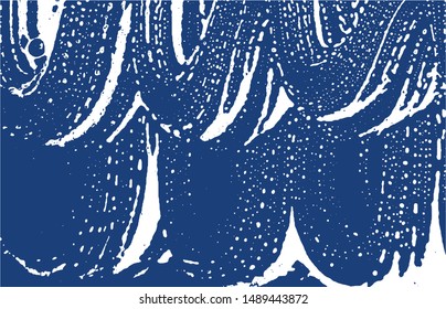 Grunge texture. Distress indigo rough trace. Energetic background. Noise dirty grunge texture. Pleasing artistic surface. Vector illustration.